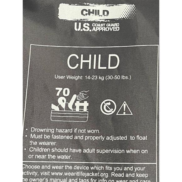 Stearns Child Life Jacket Vest Red 30-50 lbs Classic Series Coast Guard Approved - Picture 6 of 8
